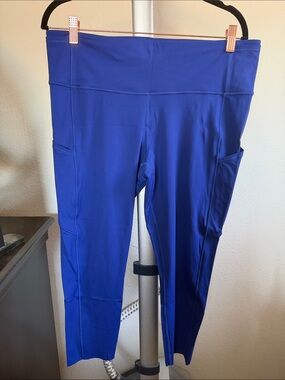 lululemon athletica Royal Blue High-Rise Leggings with Side Pockets, 23 inseam